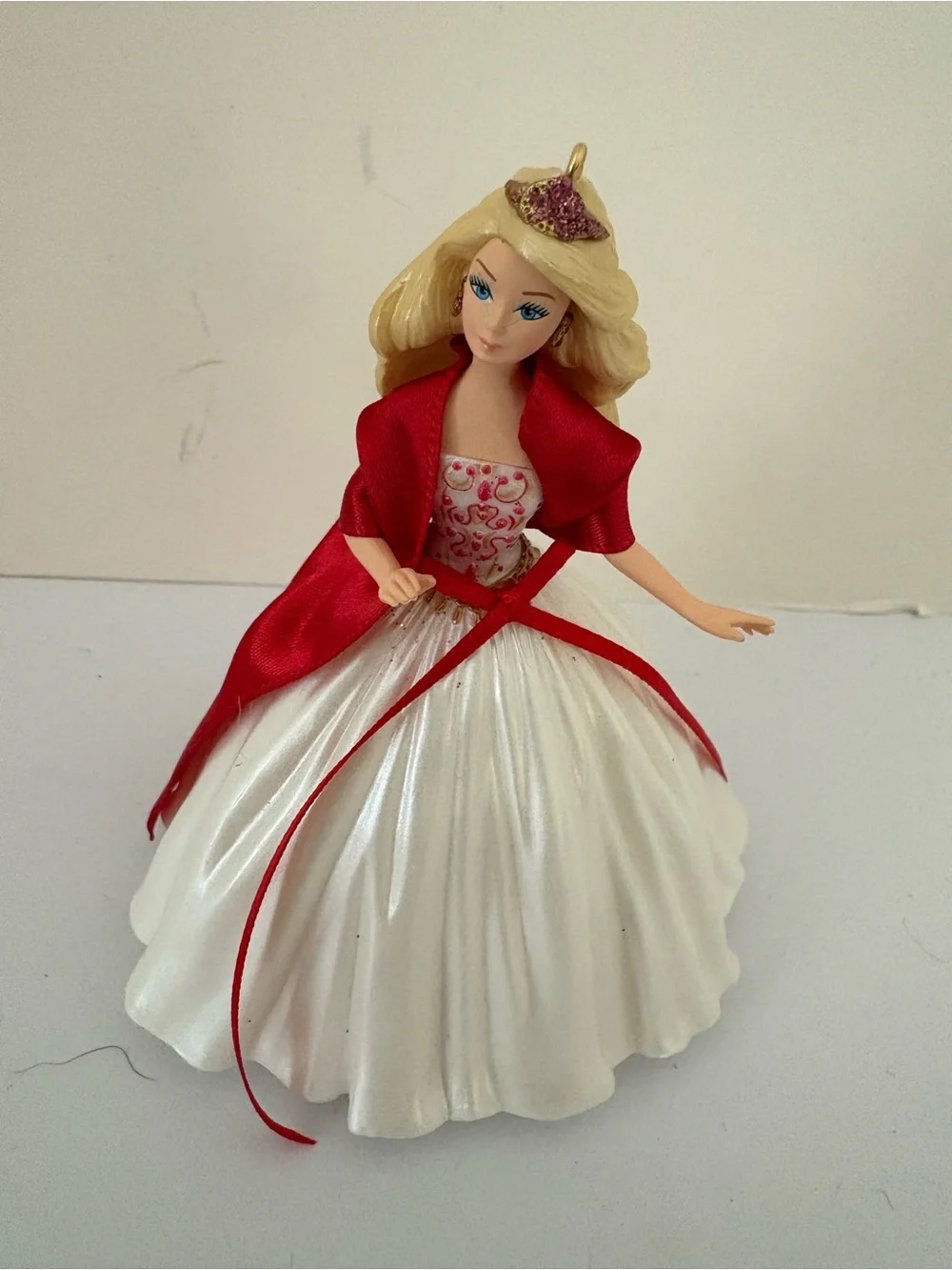 Hallmark Keepsake 2010 Celebration Barbie Ornament. Red/white. Great shape/box